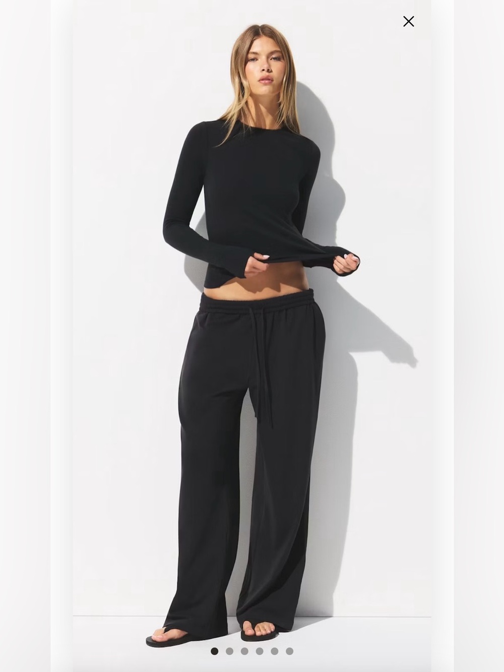 Skims Cotton Jersey Wide Leg Pant